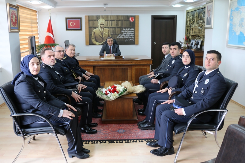 TÜRK POLİS TEŞKİLATIMIZIN 180. KURULUŞ YIL DÖNÜMÜ MÜNASEBETİYLE KAYMAKAMIMIZ SAYIN AHMET KARAASLAN'A ZİYARET